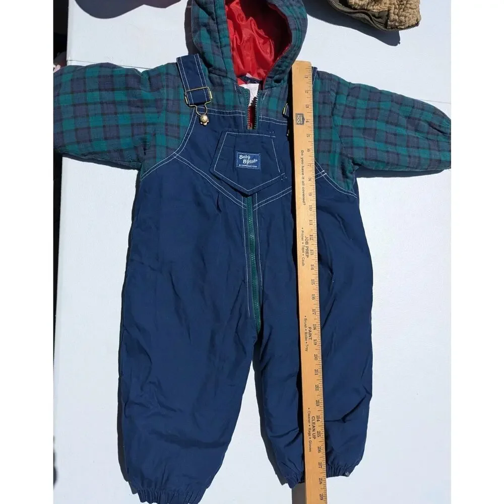 Vintage 90s Baby OshKosh B’Gosh insulated snowsuit winter outfit 24 months